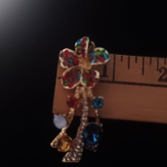 Colorful Rhinestone Earrings - Picture 5 of 5